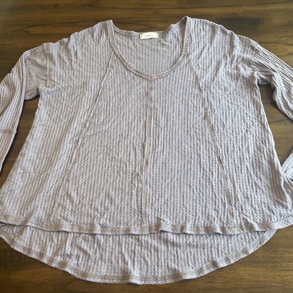 Altar’d State Tunic Style Flowy Top Waffle-knit Texture Size S Dusty Mauve - Picture 6 of 9